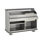 image of FWE CB-5 60 lb. Ice Bin Removable Speed Rack-59" Portable Bar-Laminate Front