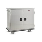 image of FWE ETC-12 Stainless Steel 12 Tray Mobile Patient Meal Delivery Cart