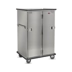 image of FWE ETC-1314-80 Stainless Steel Meal Delivery Tray Cart, Double Compartment