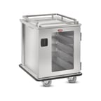 image of FWE ETC-1520-10 Stainless Steel 10 Tray Mobile Patient Meal Delivery Cart