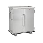 image of FWE ETC-16 Stainless Steel 16 Tray Mobile Patient Meal Delivery Cart