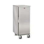 image of FWE ETC-UA-11, 11 Pan Stainless Steel Bun / Food Pan Enclosed Transport Cabinet w/ 4-1/2" Bottom Load Slides