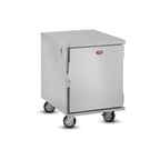 image of FWE ETC-UA-5, 5 Pan Stainless Steel Under Counter Bun / Food Pan Enclosed Transport Mobile w/ 4-1/2" Bottom Load Slides