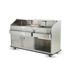 image of FWE  SCB-6 60 lb. Ice Bin Removable Speed Rack-72" Portable Bar-Stainless Steel Exterior