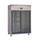image of Delfield GAR2P-GL 55" Two Section Reach-In Refrigerator w/ 2 Sliding Glass Full Doors, Top Mount, 46 cu. ft.