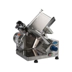 image of Globe GC512 Chefmate Manual Feed Stainless Steel Meat Slicer with 12" Blade, Gear-Driven