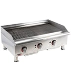 image of APW Wyott GCB-36S 36" Countertop Gas Radiant Charbroiler w/ (3) Burners, 90.000 BTU