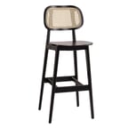 image of G & A 9616-VS Barstool with Wood Back and Veneer Seat, Black