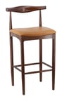 image of G & A 9680 Braxton Barstool with Solid Wood Back and Upholstered Seat, Solid Beechwood