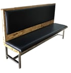 image of G & A NOVAC-1/2-48 Plain Back, Upholstered Corner Booth 1/2 Circle, Wood Frame, 48" Height