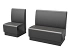 image of G & A QSM-S2 48"L Single Plain Back Booth, Fully Upholstered, 42"Height