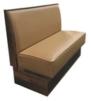 image of G & A SCOTT-3/4-48 Plain Back Booth, Upholstered Corner Booth 3/4 Circle, 48" Height