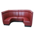 image of G & A VERTICAL-1/2-48 Vertical Channel Back, Upholstered Corner Booth 1/2 Circle, 48" Height