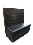 image of G & A WOODROW-1/4-42 Bead Board Back, Upholstered Corner Booth 1/4 Circle, 42" Height