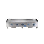image of Globe GG60TG 60" Countertop Gas Griddle, Thermostatic Controls, 150.000 BTU