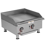 image of APW Wyott GGM-24S 24" Countertop Gas Griddle with Manual Controls, 3/4" Steel Plate, 40.000 BTU