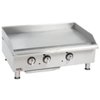 image of APW Wyott GGT-36S 36" Countertop Gas Griddle with Thermostatic Controls, 3/4" Steel Plate, 60.000 BTU