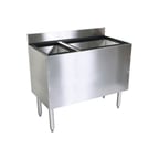 image of Glastender C-CBA-36R-CP10-ED Underbar Ice Bin/Cocktail Station w/ 92-lbs. Ice, 6-Bottle Well