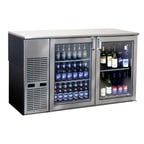 image of Glastender C2FB92 92" 4 Section Back Bar Refrigerator with Solid Door