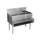 image of Glastender CBA-30L3 30" Bottle Well Bin Underbar Ice Bin/Cocktail Station w/ 67-lbs. Ice Capacity