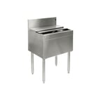 image of Glastender IBA-30 Stainless Steel Underbar Ice Bin, 84 lbs. Ice Capacity - 30"W x 19"D