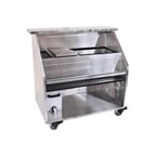 image of Glastender PBC48-12 33 lb. Ice Bin-48" Portable Bar-Stainless Steel Exterior