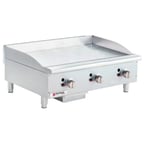 image of Cecilware® Pro CE-G36TPF 36" Countertop Gas Griddle with Thermostatic Controls, 90.000 BTU