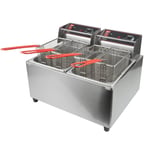 image of Cecilware® Pro EL2X15 Split Pot Countertop Electric Fryer