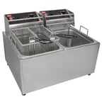 image of Cecilware® Pro EL2X25 Split Pot Countertop Electric Fryer