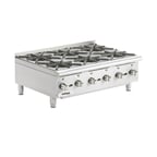 image of Cecilware® Pro HPCP636 36" Countertop Gas Hotplate with (6) Burners, Manual Controls, 132.000 BTU