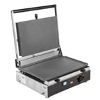 image of Cecilware® Pro TSG1F 15" Single Sandwich Panini Grill w/ Cast Iron Smooth Plates, 110V