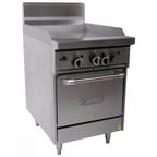 image of Garland US Range G24-G24L 24" Gas Restaurant Range w/ 24" Full Griddle, (1) Space Saver Oven, 68.000 BTU