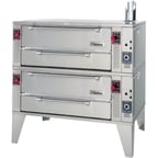 image of Garland US Range GPD-48-2 63" Double Deck Gas Pizza Oven with 48" Deck Width, 8" Height, 192.000 BTU