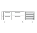 image of Garland US Range UN17C48 48" 2 Drawers Polar Cuisine Refrigerated Chef Base