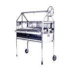 image of Grillworks GWI36 48" Freestanding Wood Fired & Charcoal Parrilla Grill w/ (2) Adjustable Grills