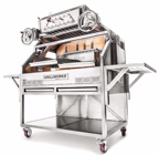 image of Grillworks GWI42 BLANCO CAP 55" Wood Fired & Charcoal Parrilla Grill w/ Blanco Oven Cap, (2) Grills