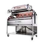 image of Grillworks INFIERNO X55 55" Wood Fired & Charcoal Parrilla Grill w/ (2) Adjustable Grills