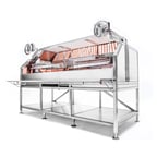 image of Grillworks INFIERNO X88 88" Wood Fired & Charcoal Parrilla Grill w/ (2) Adjustable Grills