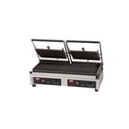 image of Hatco MCG20GS-QS Double Cast Iron Sandwich Panini Grill w/ Grooved &Smooth Plates, 208/240V