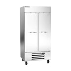 image of Beverage Air HBF35HC-1 39" Two Section Reach-In Freezer w/ 2 Solid Doors, Stainless Steel, 35 cu. ft.