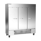 image of Beverage Air HBRF72HC-1-C 75" 3-Section Reach-In Refrigerator/Freezer Combo w/ 3 Solid Doors