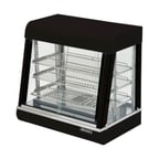 image of Adcraft HD-26 26" Self-Service Countertop Heated Display Case w/ 3 Shelves, Sliding Doors