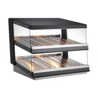 image of Adcraft HFD-85 31" Self-Service Countertop Heated Display Case w/ 2 Shelves, 85-Liter Capacity