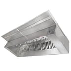 image of Captive Aire 20' L 430 Stainless Steel Make-Up Air Hood (Complete) with 3 Fans and Optional Fire System