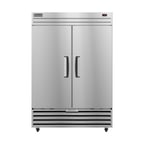 image of Hoshizaki ER2A-FS 54" Two Section Reach-In Refrigerator w/ 2 Solid Doors, Bottom Mount, Aluminum Interior, 39 cu. ft.