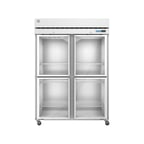 image of Hoshizaki F2A-HG 55" Two Section Reach-In Freezer w/ 4 Half Glass Doors, Top Mount, 50 cu. ft.