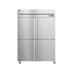 image of Hoshizaki F2A-HS 55" Two Section Reach-In Freezer w/ 4 Solid Half Doors, Top Mount, 50 cu. ft.