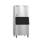 image of Hoshizaki KML-700MWJ/B-500SF Water Cooled Crescent 756 lb Ice Machine with Bin, 500 lb Storage
