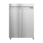 image of Hoshizaki R2A-FS 55" Two Section Reach-In Refrigerator w/ 2 Solid Full Doors, Top Mounted, Stainless Steel, 50 cu. ft.