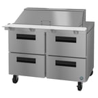image of Hoshizaki SR48B-18MD4 48" Mega Top Sandwich / Salad Prep Table w/ 4 Drawers, 18 Pans